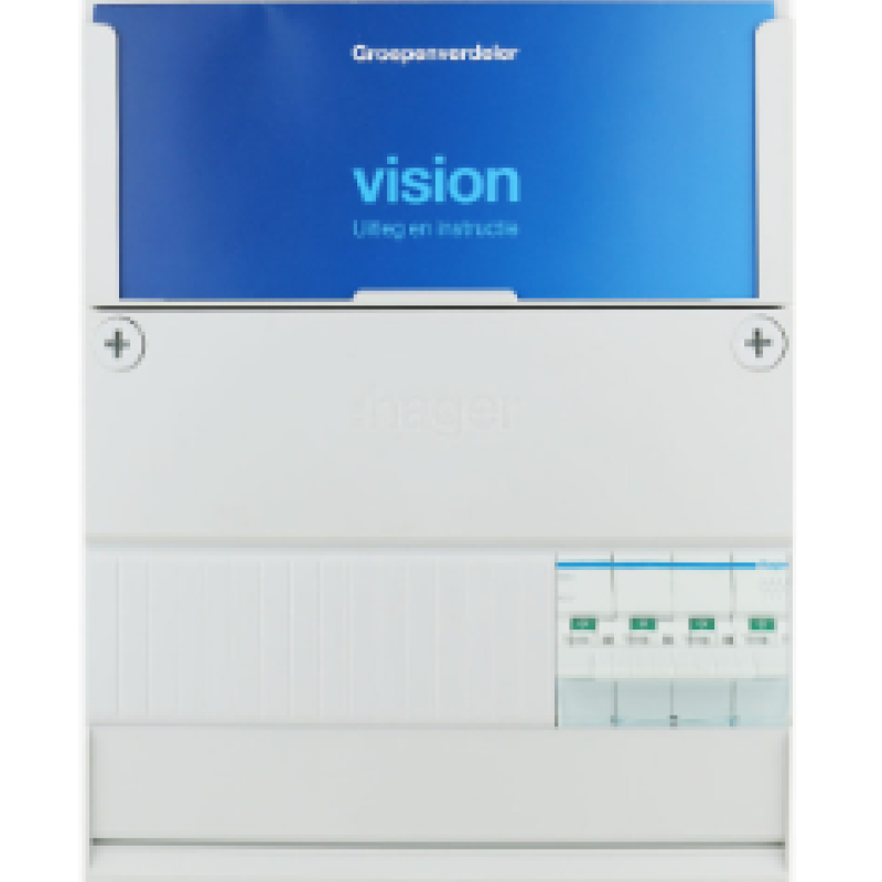 Hager 3-Fase Groepenkast 1xHS 4P - 365x220 mm